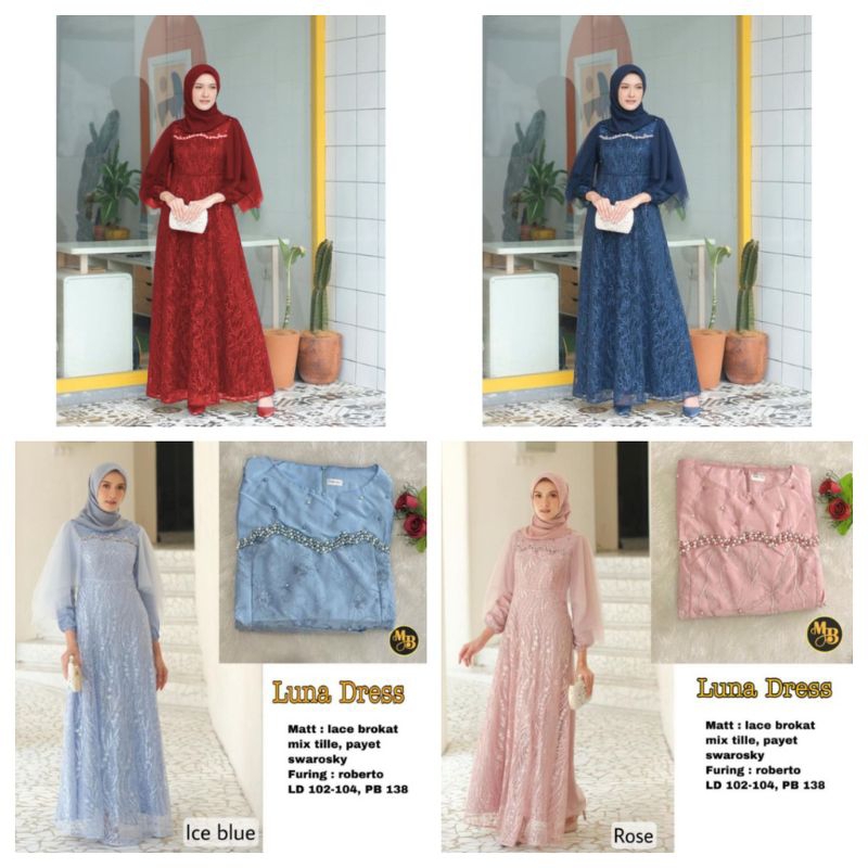 DRESS BROKAT TILE GAMIS MUSLIM