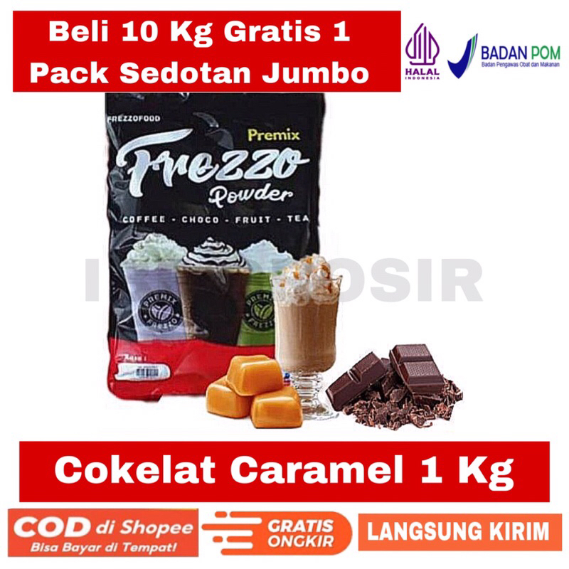 

Frezzo Bubuk Minuman Cokelat Caramel 1Kg Powder Drink Creamer Bubuk Cincau