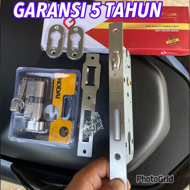 BODY PELOR PINTU DUA KUPU KUPU STAINLESS 304 Kunci Roller Garansi 5 Tahun/ kunci pelor 40 mm glatino garansi 5 tahun/ Body Pelor roller Stanlis Sus 304 kunci pelor 40 mm sus 304 + silinder knop putar kodai BODY PELOR SUS 304 + SILINDER KNOP PUTAR KODAI