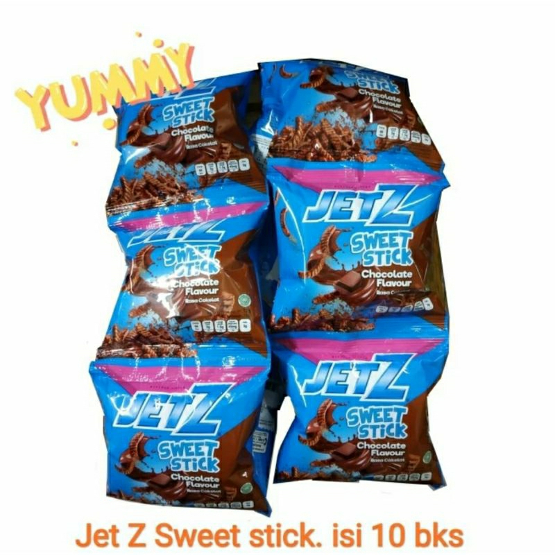 

jet z sweet stick chocolate | renceng isi 10 bks | jetz chiki