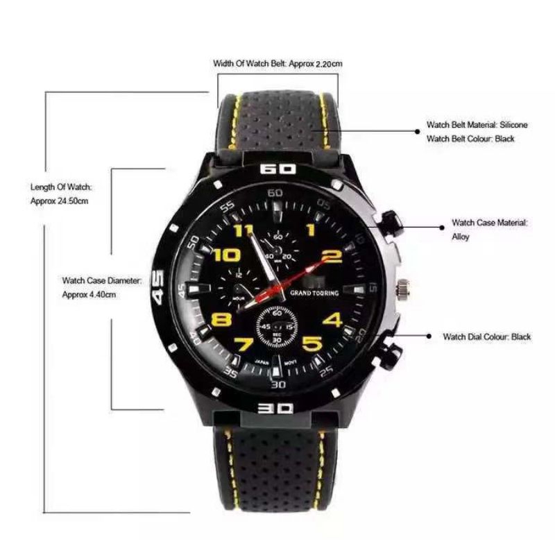 Jam Tangan Pria Sport Jam Tangan Murah Fashion Korea Jam Analog