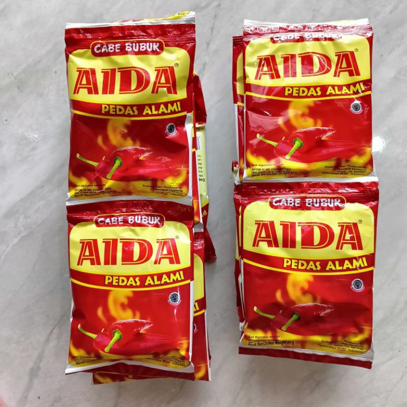 

TERMURAH ! AIDA dan Bon Cabe Sambal bubuk kering asli 25 gram