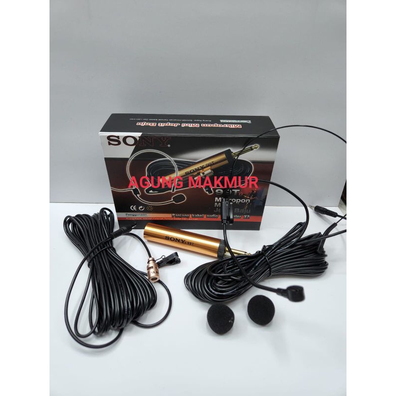 Mic Wireless Headset Clip On Sony 99T