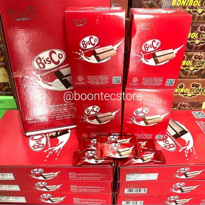 

Coklat Biskuit Coklat Batangan Bisco isi 4 box Coklat