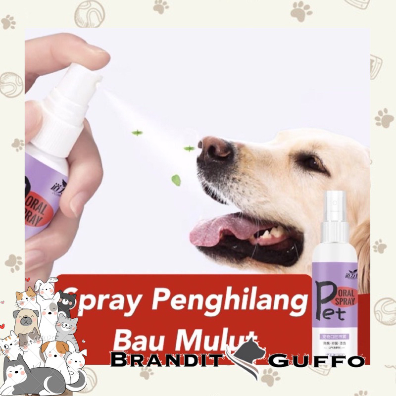 pet oral spray anjing kucing penghilang bau mulut dog cat