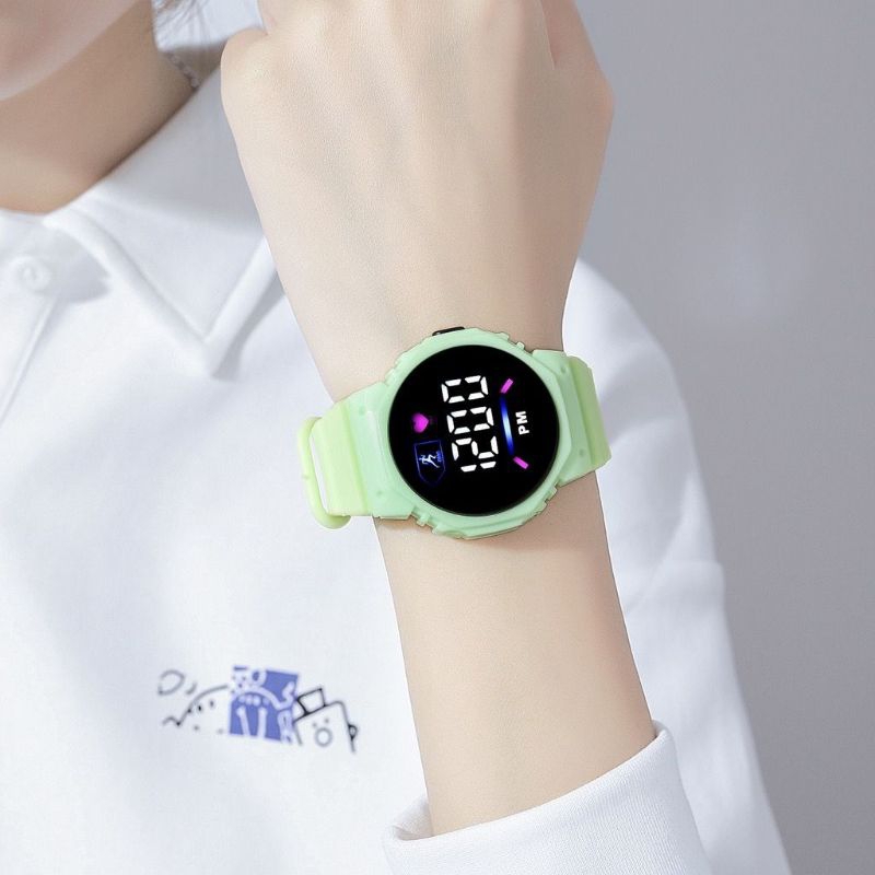 (Cod)Jam Tangan Unisex Led PM Digital Water Resist Strap Rubber/Karet(Dikirim Jakarta)