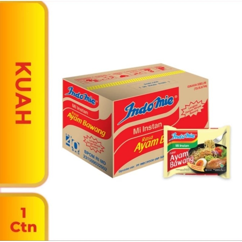 

Indomie Kuah Rasa Ayam Bawang 1 Dus Isi 40 Pcs