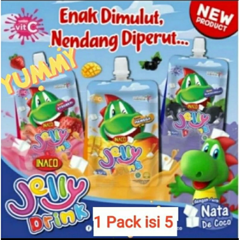 

inaco jelly drink nata de coco | isi 5 pcs