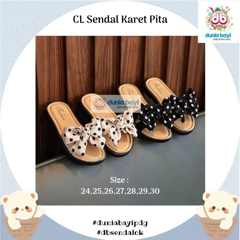 Sendal Slip On/Sendal Pita Karet/Sendal Mutiara