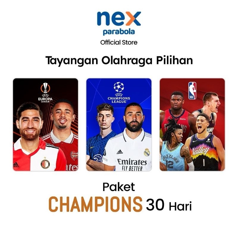 Nex Parabola Paket Champion 30 - 180 Hari