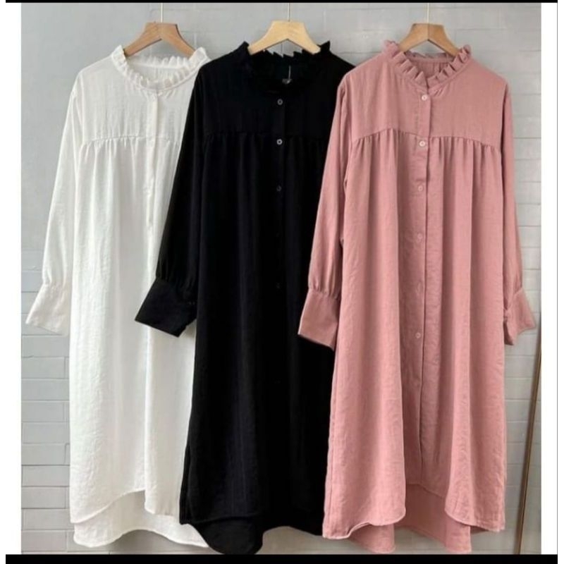 LONG TUNIK  CRINKLE AIRFLOW I/// promo murah lebay