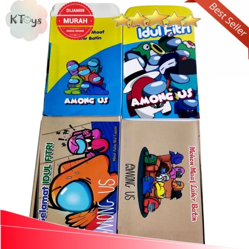 Grosir 3 pcs Amplop kartun idul fitri anak anak