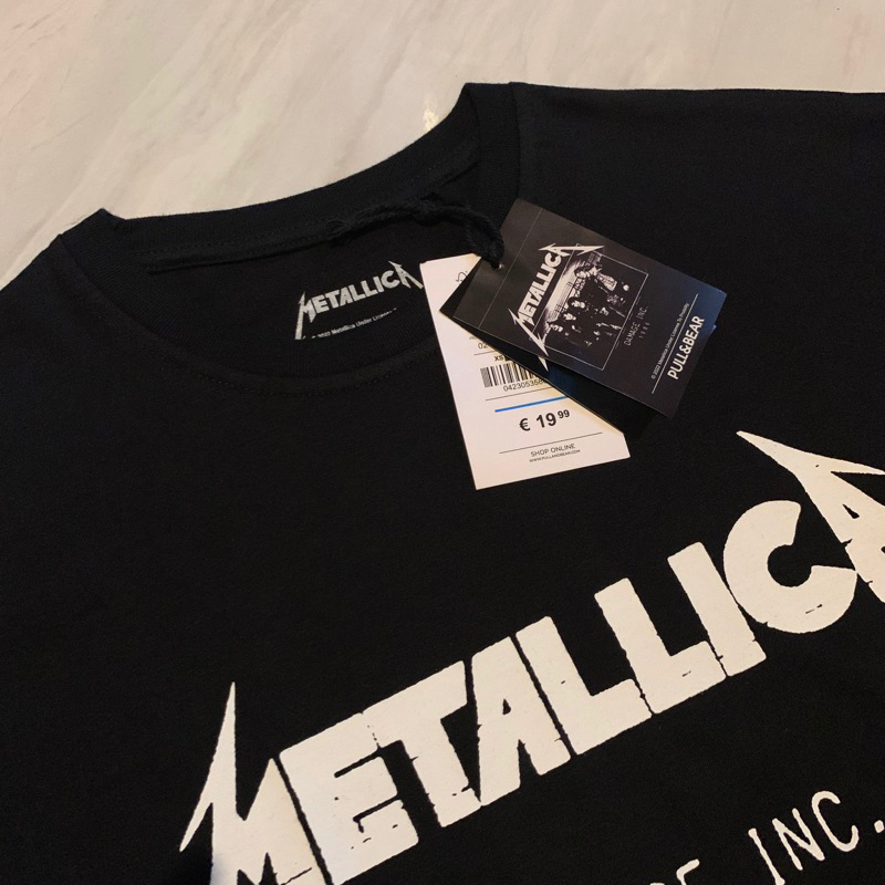 TEE PULL&amp;BEAR COLLABS METALICA || AC DC || RAMONES ART 2022 BNWT