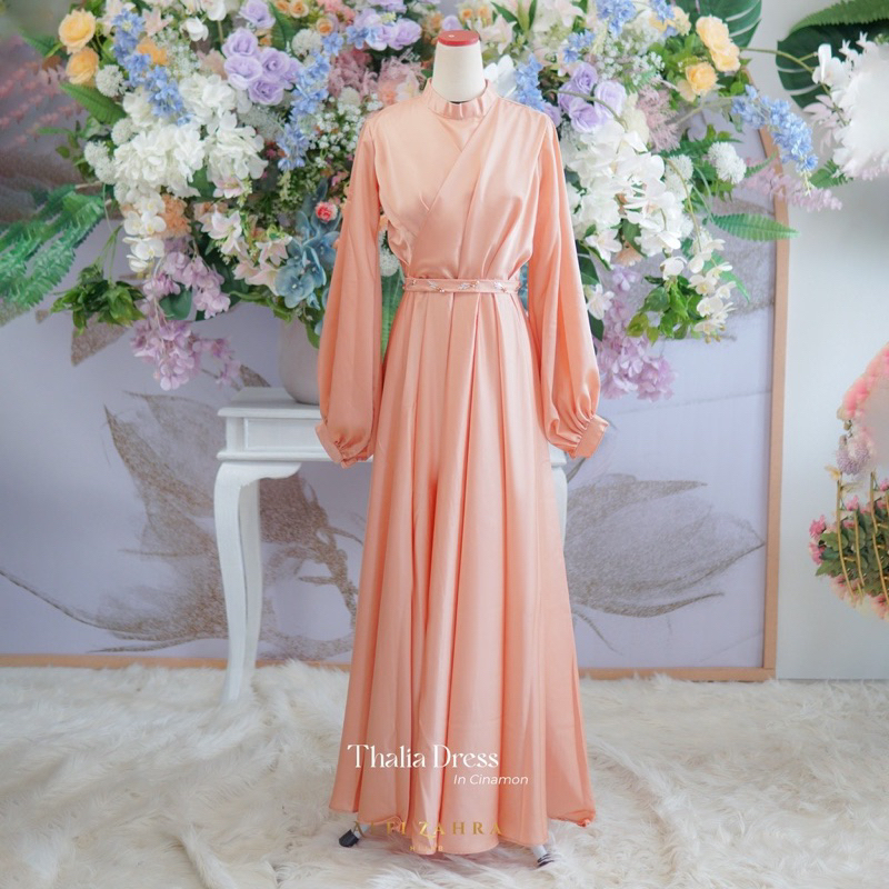 Thalia dress by alfizahrahijab size M warna cinamon