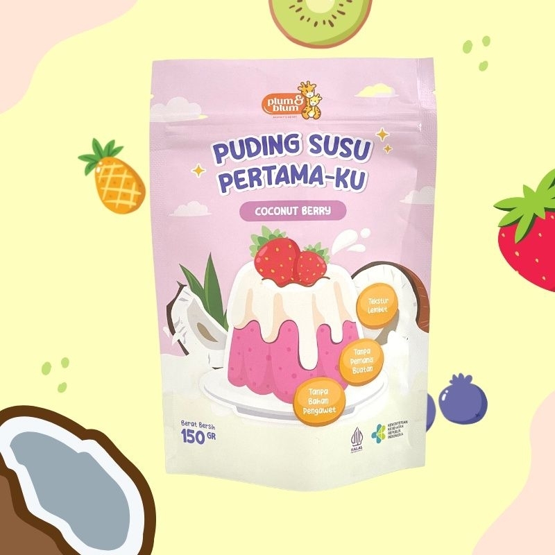 Plumandblum Milky Puding Susu Buah Bayi 150 gr / Snack MPASI Baby Plum and Blum / Pudding Plum &amp; Blum