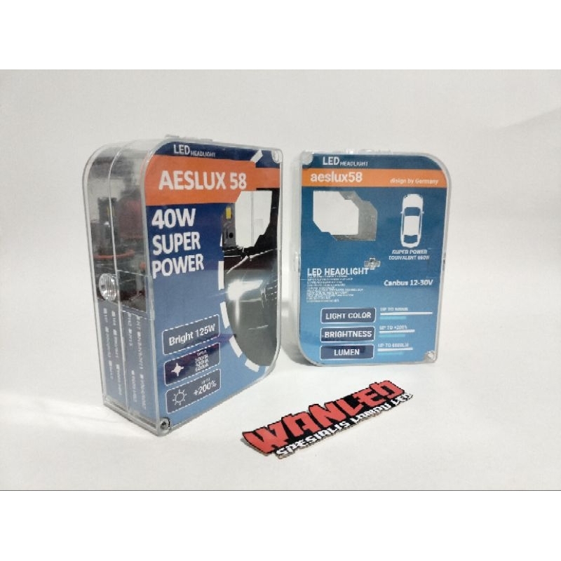 AESLUX 58 | LAMPU LED MOBIL LAMPU UTAMA MOBIL HEAD LAMP AESLUX 58 3 COLOR 40 W H4.H1.H11.H8.H9.H3.H1