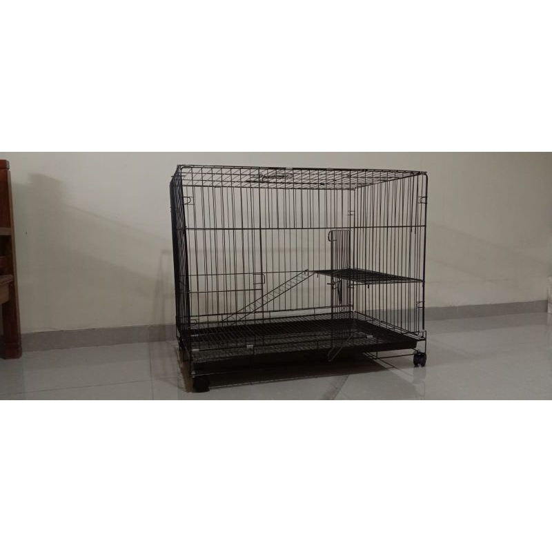 kandang kucing tingkat jumbo size xxxl ukuran 90x60x70 bahan tebal cat coating