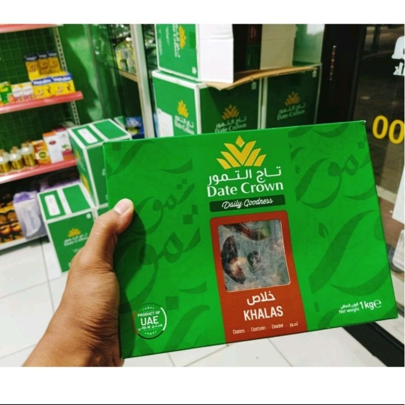 

1 Dus/Karton Kurma Date Crown Khalas 1 Dus Isi 10 Box Kamasan 1kg