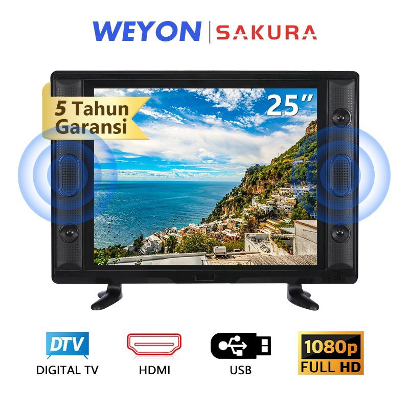 TV LED 25 INCH HDMI MODEL SPEAKER FREE BREKET HARGA MURAH