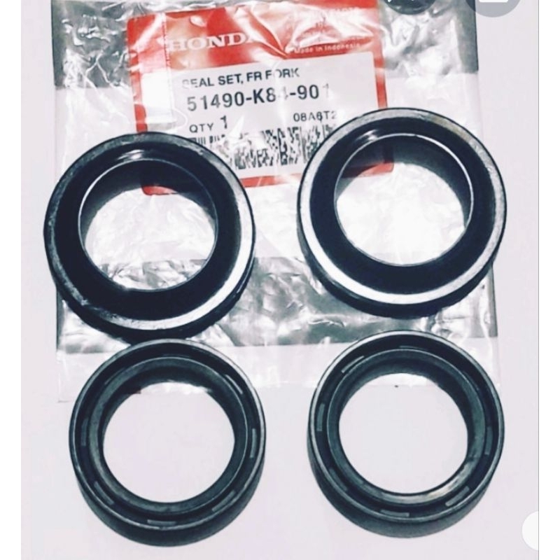 SEAL SHOCK DEPAN PLUS SEAL TUTUP ABU CRF 150 CBR 250 AHM KODE ( 51490-K84-901 )