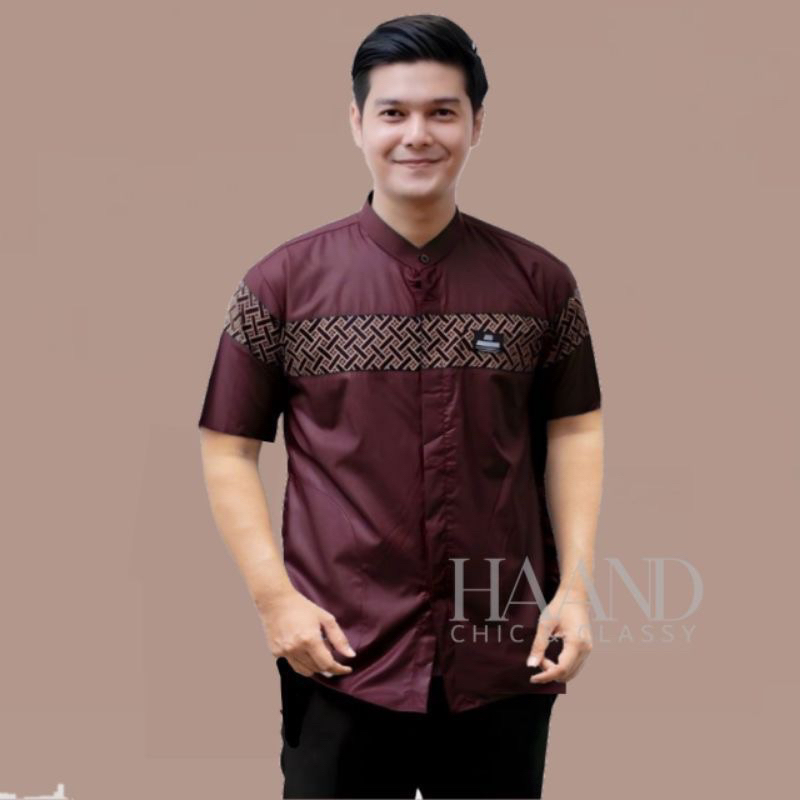 Terbaru - Baju Koko Pria Motif Batik ukuran M L XL Grosir Koko