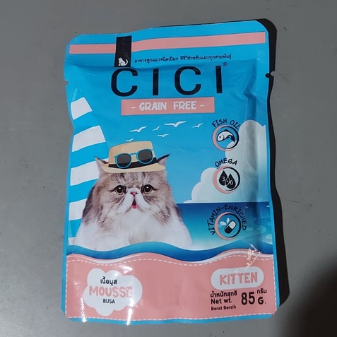 MAKANAN BASAH ADULT KITTEN CICI POUCH 85 GR