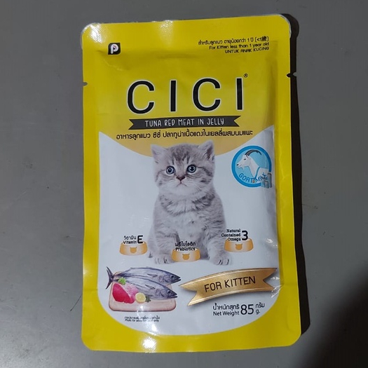 MAKANAN BASAH ADULT KITTEN CICI POUCH 85 GR