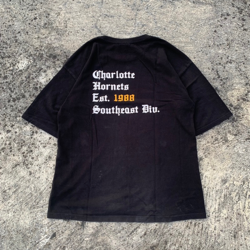 baju oversize NBA charlotte hornets 1988 pocket used original