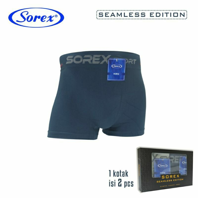 Celana Dalam PRIA Segiempat SOREX Jumbo (XL-XXL) - (M- L) RAJUT Karet BOXER Jumbo CD Seamles PRIA Per 1 Pc