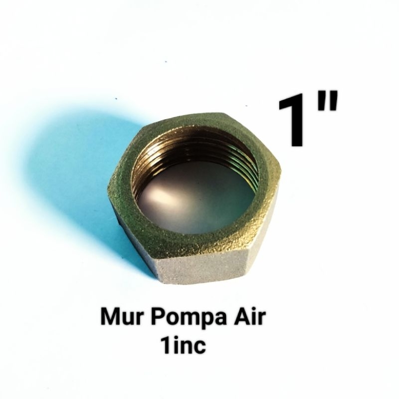 Mur Sanyo 1" KUNINGAN  Mur Kopling Sanyo Mur pompa Air Mur Drat Dalam 1inc