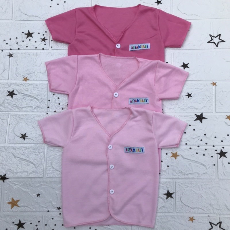 3 PCS Baju Lengan Pendek Bayi Bayi Atasan Bayi Baju Newborn Baju Bayi Baru Lahir Gift Bayi Hadiah Lahiran Bayi baju bayi lengan Pendek ASYAM BABY