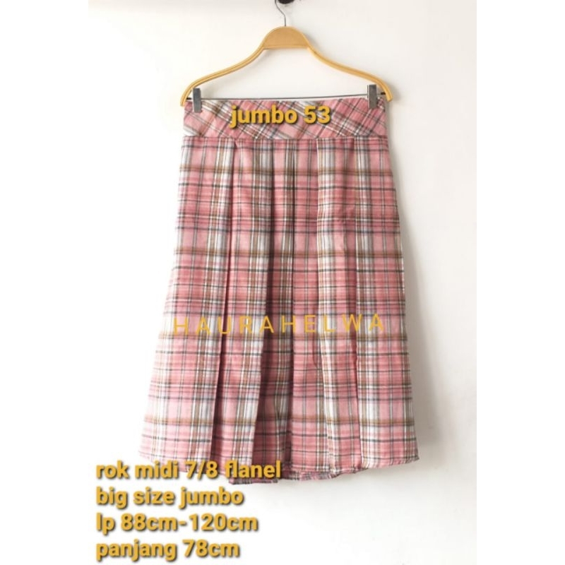 ROK MIDI FLANEL 7/8 JUMBO ROK MIDI BIG SIZE JUMBO HAURAHELWA