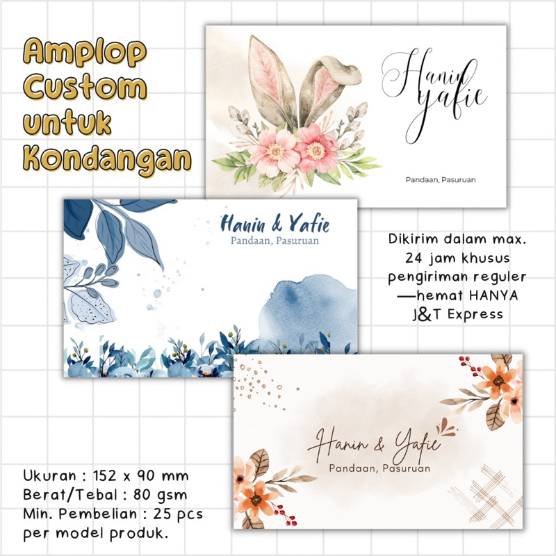 

[BACA DESKRIPSI!!!] AMPLOP KONDANGAN KEKINIAN CUSTOM