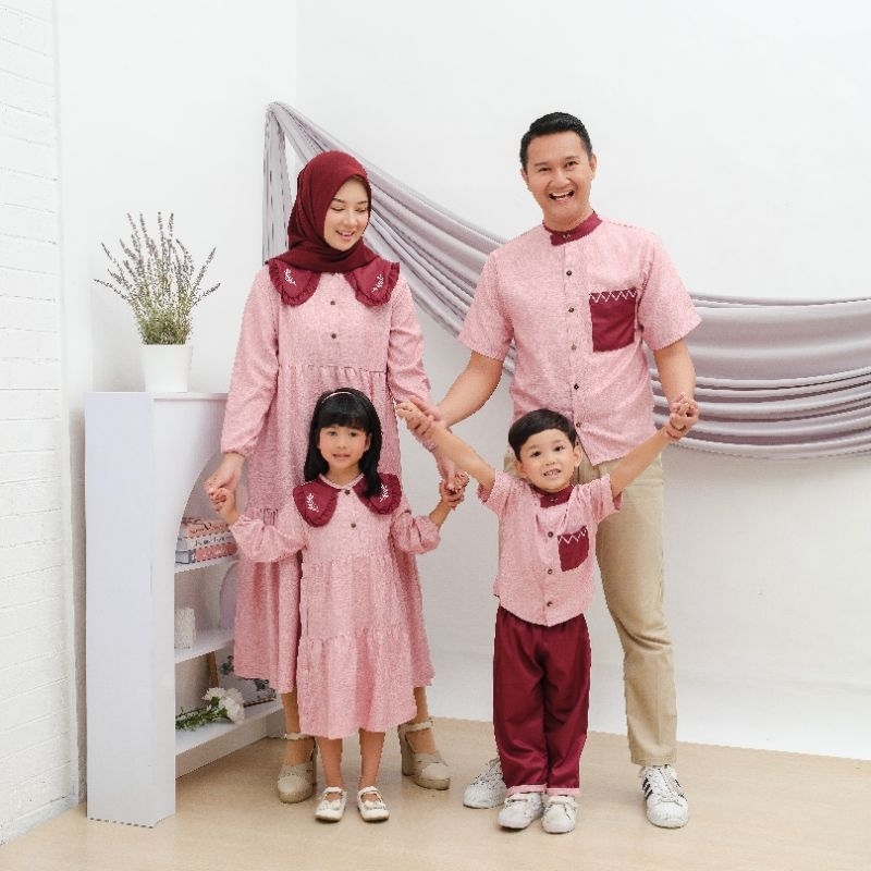 Zenara Family set / gamis couple ibu dan anak /Couple Keluarga / Baju Couple Lebaran/ Gamis anak luc