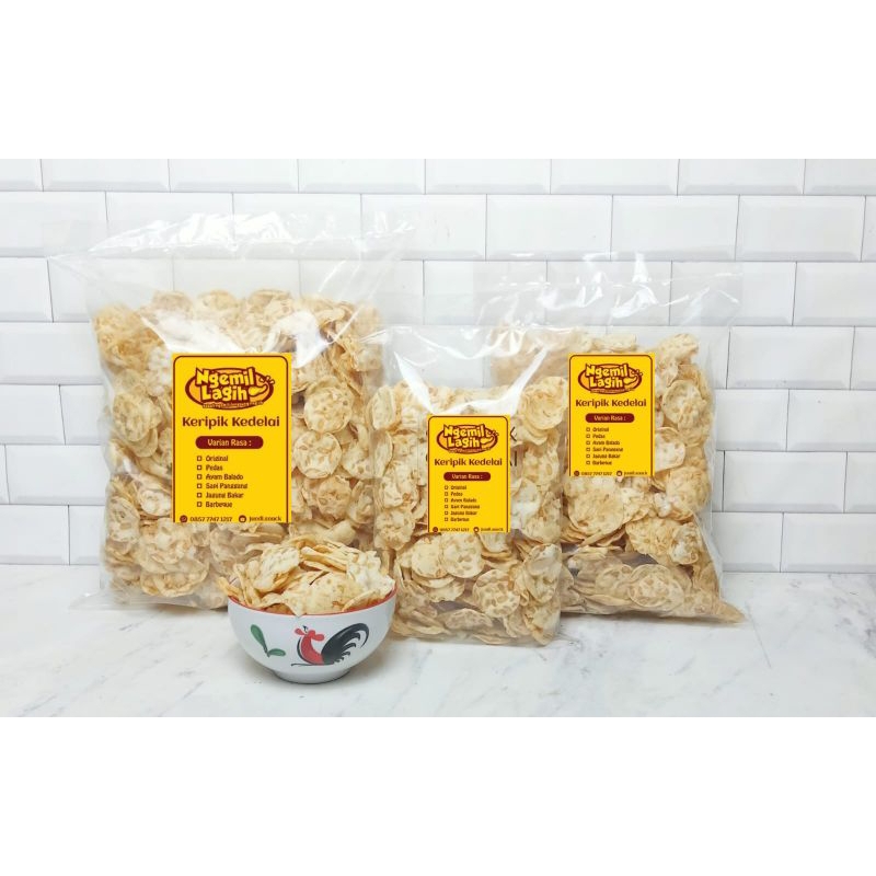 

Keripik Tempe Sagu / Keripik kedelai Rasa Original 230gram