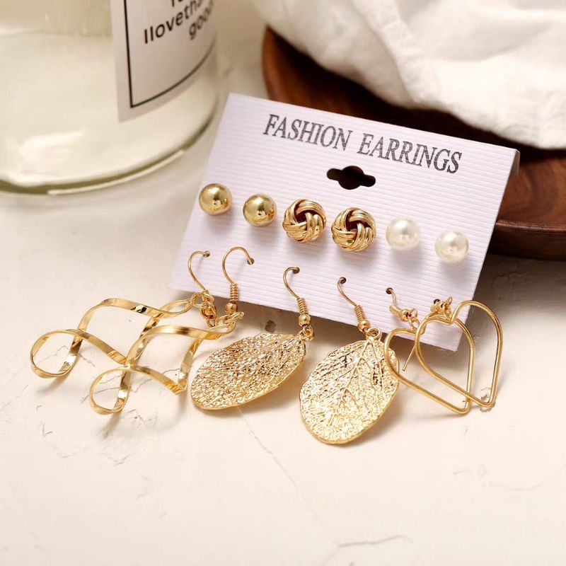 Anting Hooks Panjang Anting Tusuk Anting Hijab Gold Aksesoris Wanita