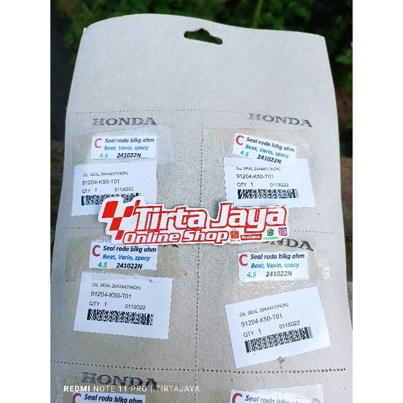 sil seal as roda belakang honda beat scoppy spacy vario 29x44x7 ahm