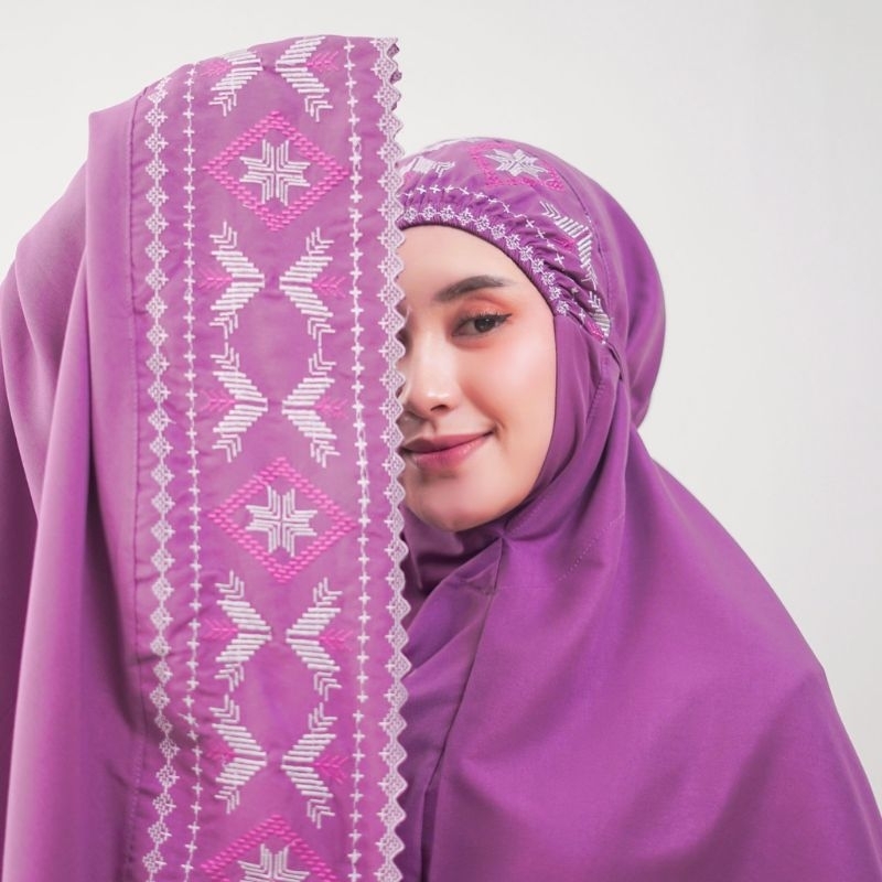 Mukena dewasa Terbaru Mukena Renda Songket Bordir