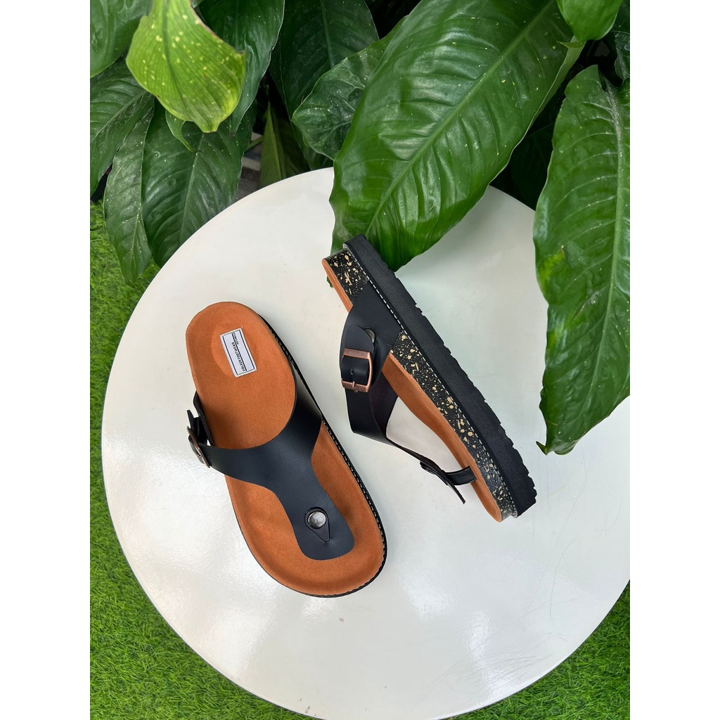 Sandal kasual pria/wanita volkerfootwear shaka black