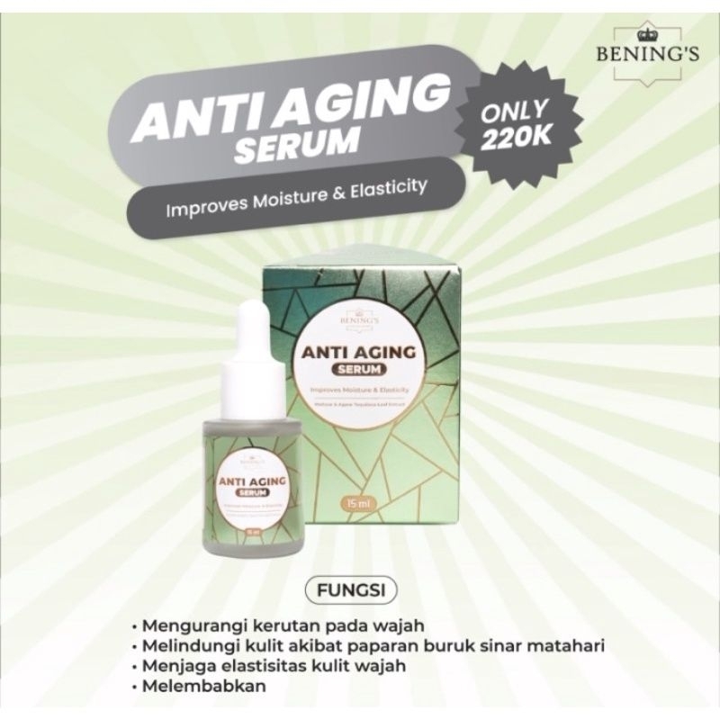 Serum Anti Aging Benings Skincare Dr.Oky Pratama Bening Serum Glowing