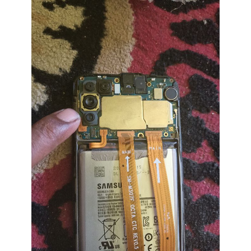 kamera depan copotan samsung m31 normal tested plus tutup mesin