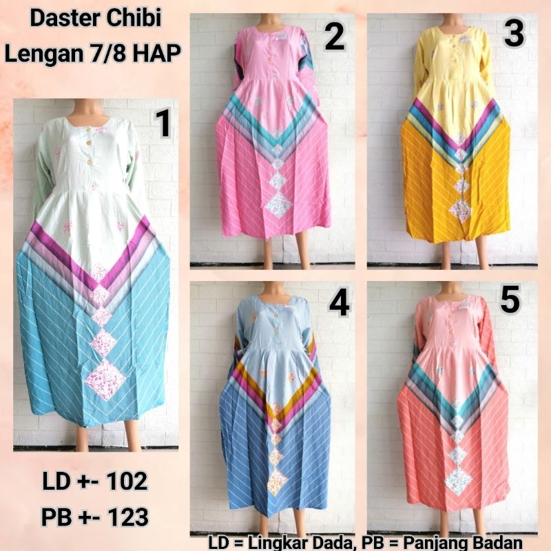 DASTER CHIBI LENGAN 7/8 HAP DASTER MODERN KEKINIAN BUSUI FRIENDLY BU TEJO DAUN + DMND