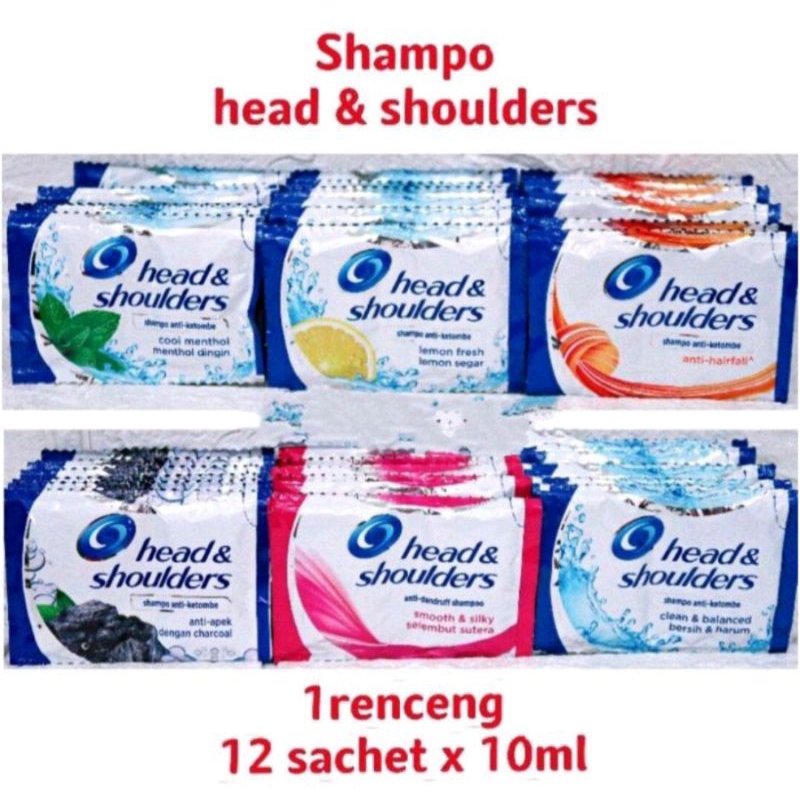 HEAD&amp;SHOULDERS SHAMPO RENCENG 10ML X 12PCS