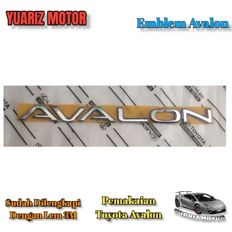 EMBLEM LOGO TULISAN AVALON TOYOTA AVALON BAGASI BELAKANG TOYOTA AVALON