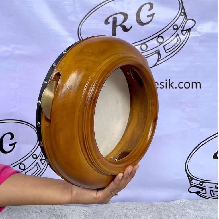 Rebana Hadroh Kualitas Super Kayu Nangka Satu Set Bas Banjari 35 cm