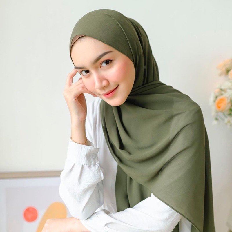 Pashmina Oval Cerutu Baby Doll | Pashmina Oval Ceruty Baby Doll Premium bagus