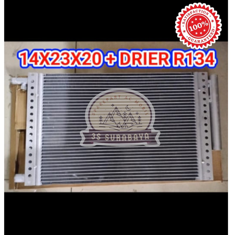 Kondensor Ac Mobil 14x23x20 + Drier R134 Multiflow Ac Mobil