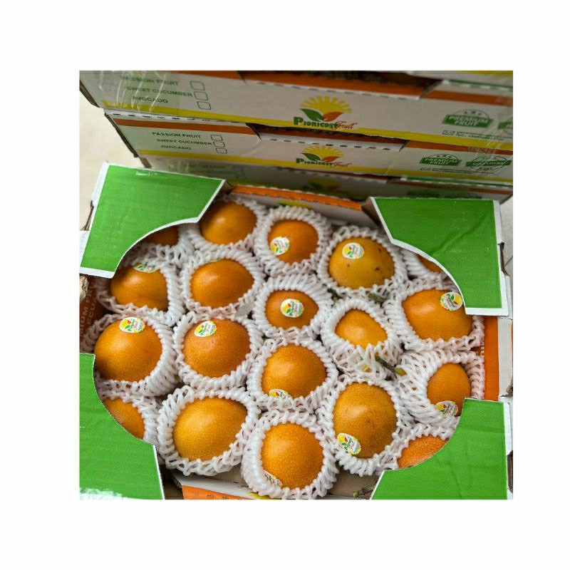 

Markisa Ekuador import Colombia Granadilla ( passion Fruit) | Buah markisa import | Dus