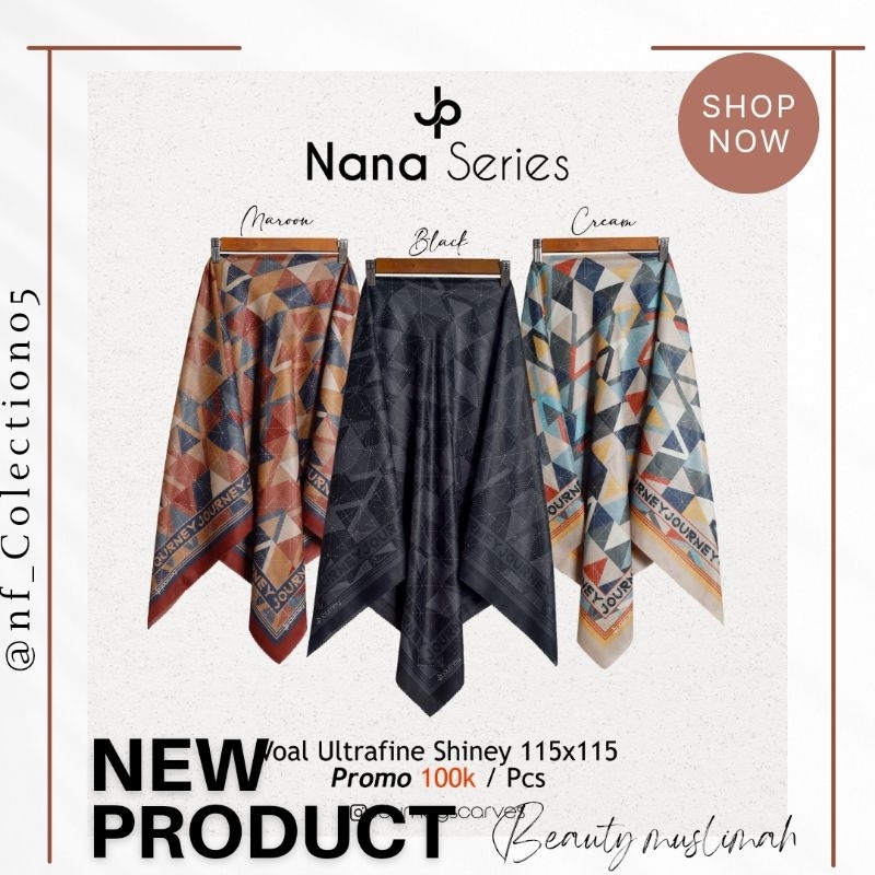 TERMURAH  NANA SERIES BY JOURNEY || Hijab segiempat terbaru journey || hijab jilbab kerudung segiemp