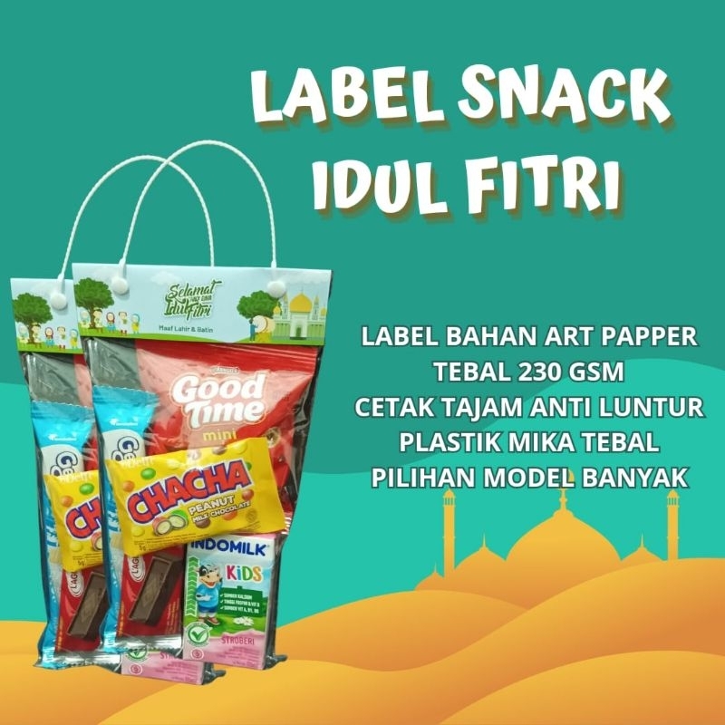 

Plastik Label Hari Raya Idul fitri Bingkisan Mini Parcel Snack Lebaran